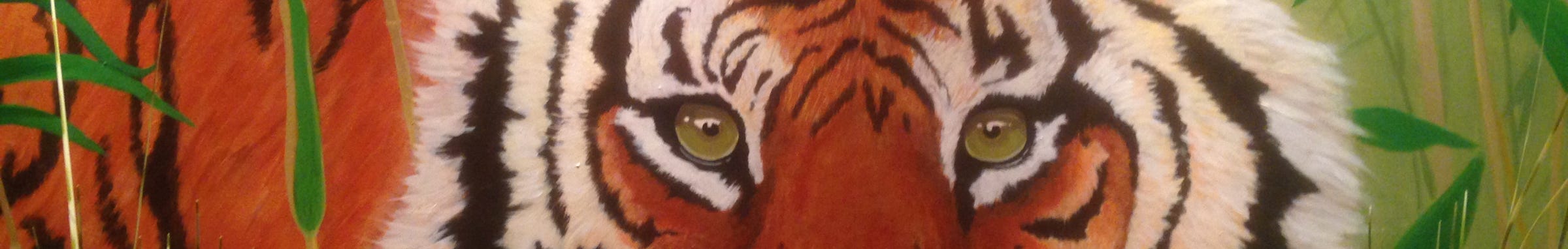 Life size Tiger painted for The Garden Tiger Publc House